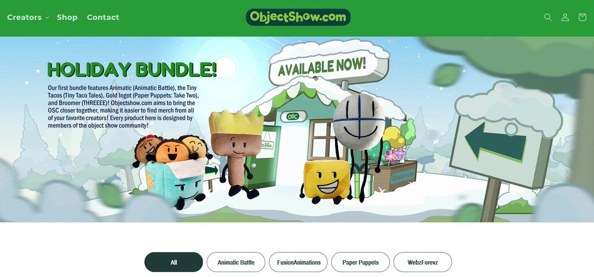 ObjectLockdown's tweet image. Objectshow.com is up now! Go check it out, I helped put together the holiday bundle banner (with a beautiful background from @realsuperu), and designed the site&apos;s logo! (Along with a bunch of other little things here and there)