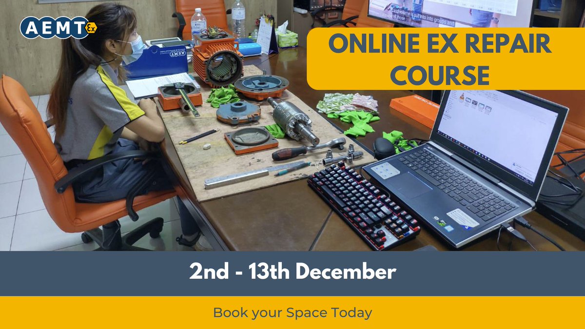 We will be delivering our Online Ex Repair Training from 2nd - 13th December.

For more information or to book, visit: theaemt.com/ems-event-cale…