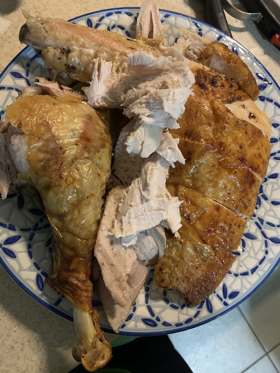 surlycin's tweet photo. Turkey with stuffing, also dressing, potatoes, corn, canned cranberry sauce, and a roll. Here we go!!!
@SunnyAnderson @guarnaschelli @KatieLeeKitchen https://t.co/G5mylpnU6f
