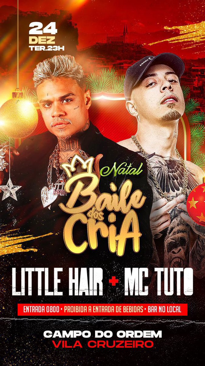 Karen_Moroe's tweet photo. 🎅🏻🌲 BAILE DOS CRIAS DE NATAL 🌲🎅🏻

LITTLE HAIR + MC TUTO

CAMPO DO ORDEM - VILA CRUZEIRO https://t.co/gm4IKJ98Vn