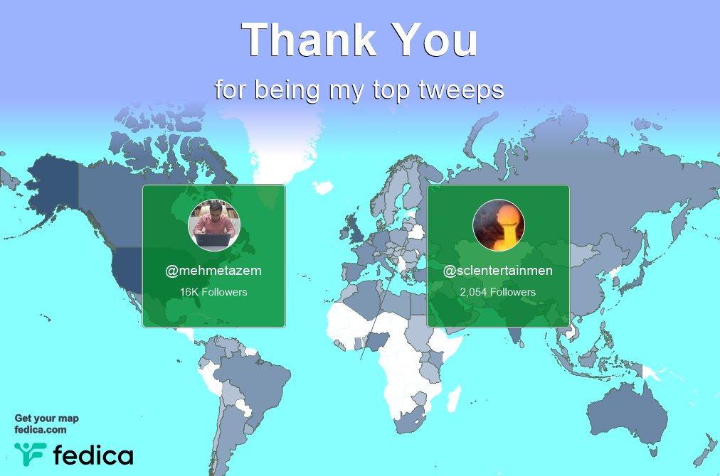Special thanks to my top new tweeps this week <a href="/mehmetazem/">Mehmet Azem</a>, <a href="/sclentertainmen/">Haas</a>