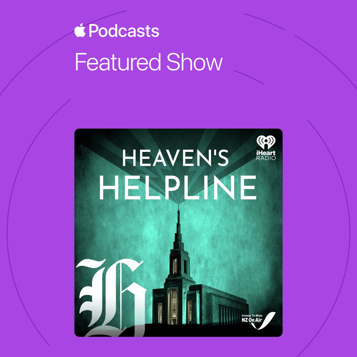 Great to see Heaven's Helpline, my six part investigation into the Mormon church, be selected as a featured show on Apple Podcasts