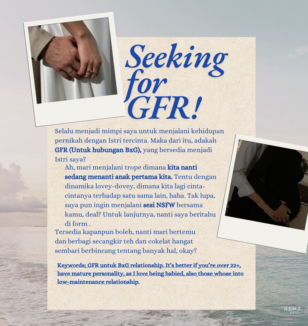 bfgrent's tweet photo. Apologies for being so early. There’s no rush on this. It’s intended for GF rent! and BxG purposes. Kindly do your best SPM along with your availability, love. https://t.co/TAocvMhgJK