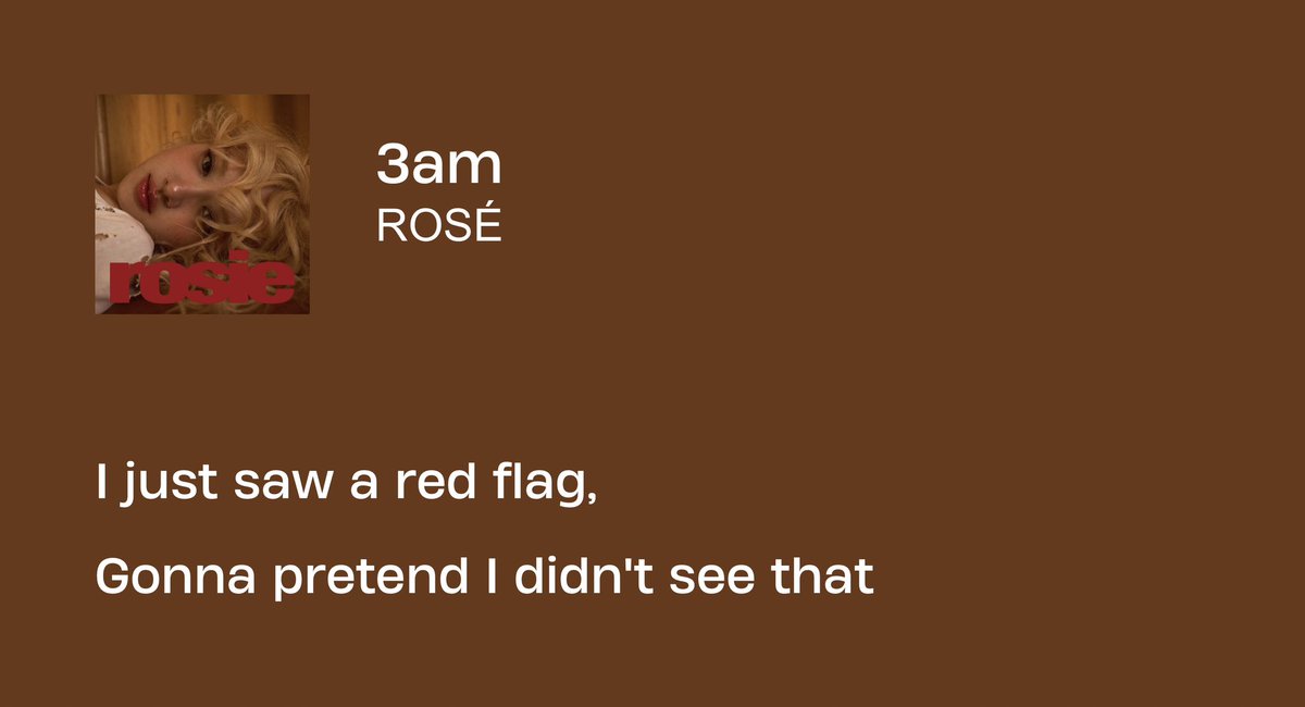 brooklynyves's tweet photo. ROSÉ // 3am https://t.co/HDm9l36Mr2