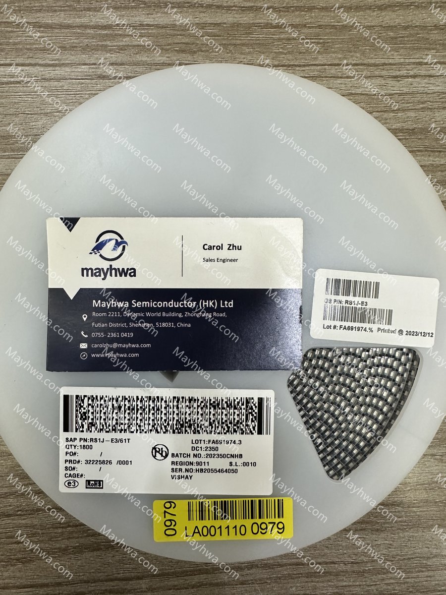 Carol Zhu (@carolzzhu) on Twitter photo IN STOCK!
P/N:RS1J-E3/61T
MFR:Vishay
DESC:DIODE GEN PURP 600V 1A DO214AC
If you have any requirement , please feel free to contact me!
Email: carolzhu@mayhwa.com
#EMS #OEM #CEM #Vishay #IC #Semiconductor
#electroniccomponents #TVS
#Chips #SMT #THT #Inductors #Diodes IN STOCK!
P/N:RS1J-E3/61T
MFR:Vishay
DESC:DIODE GEN PURP 600V 1A DO214AC
If you have any requirement , please feel free to contact me!
Email: carolzhu@mayhwa.com
#EMS #OEM #CEM #Vishay #IC #Semiconductor
#electroniccomponents #TVS
#Chips #SMT #THT #Inductors #Diodes