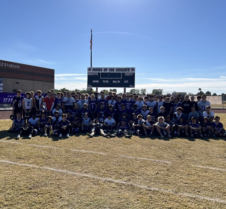 FBCoachOrtiz's tweet photo. Thankful for the best wife in the world who puts up with me! And my two kiddos who pay the price of this passion and coaches life. Thankful to still be playing Football on Thanksgiving Weekend and can’t wait to compete against the best!
#OwnTheShield #JobsNotDone https://t.co/JWJYDeoOyI
