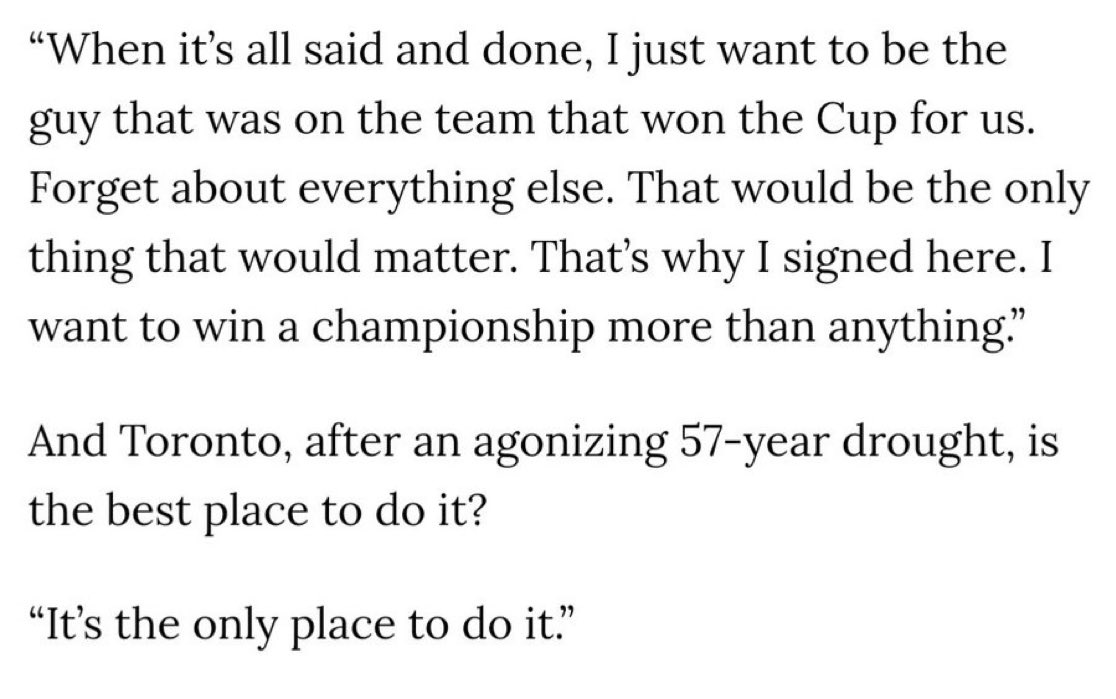 Quote from Willy

Why does he not have a letter? #LeafsForever