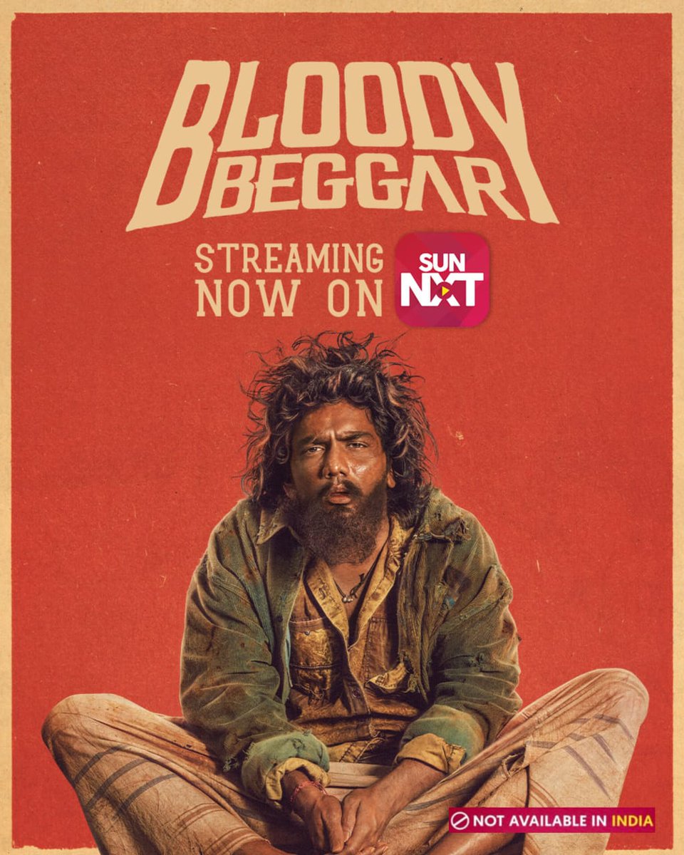 AbineshWorld's tweet photo. #BloodyBeggar is now streaming on @Tentkotta @PrimeVideoIN @sunnxt &amp; @SimplySouthApp

Directed: @afilmbysb
Music: Jen Martin
Cast: @Kavin_m_0431 @redin_kingsley @actor_priyaraj @dhivyaa1 @rohithdenis @ravividyut63984 

@Nelsondilpkumar | @FilamentPicture #Kavin https://t.co/Kj1A6R9hwm