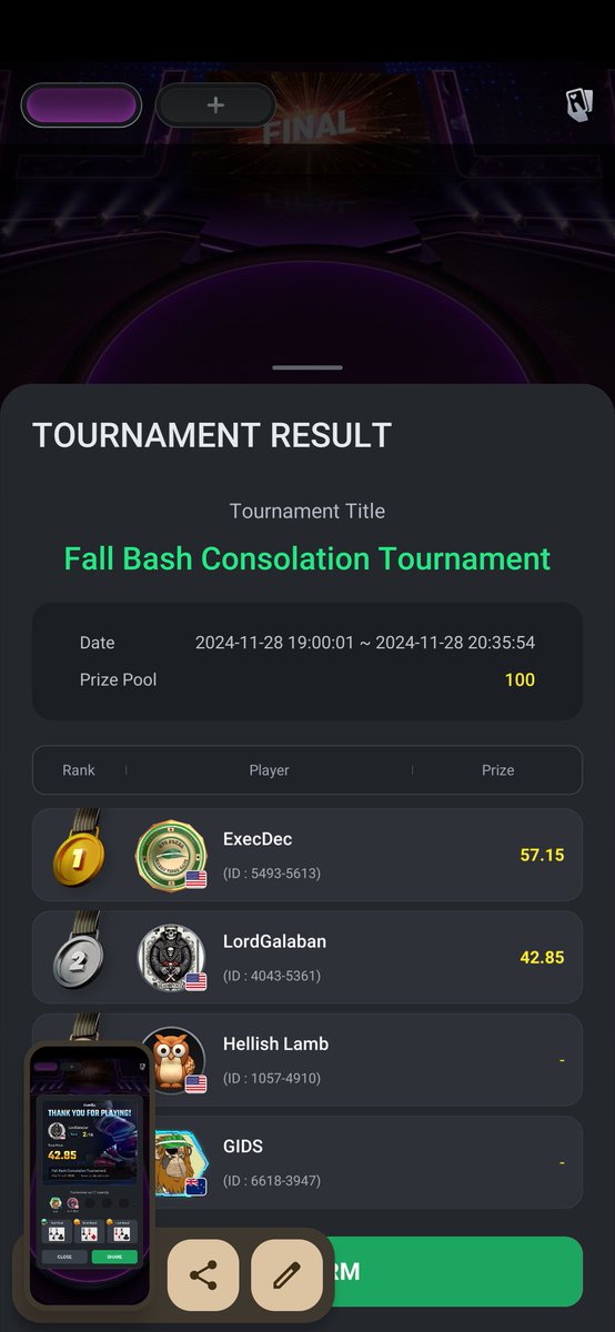 LordGalaban's tweet photo. @execdec @DPS_Club54 #dpsfallbash whatta river for the champ....spikes the age. Congratulations to @Hellish_Lamb for his 3rd as well https://t.co/kZdWIXrkWT