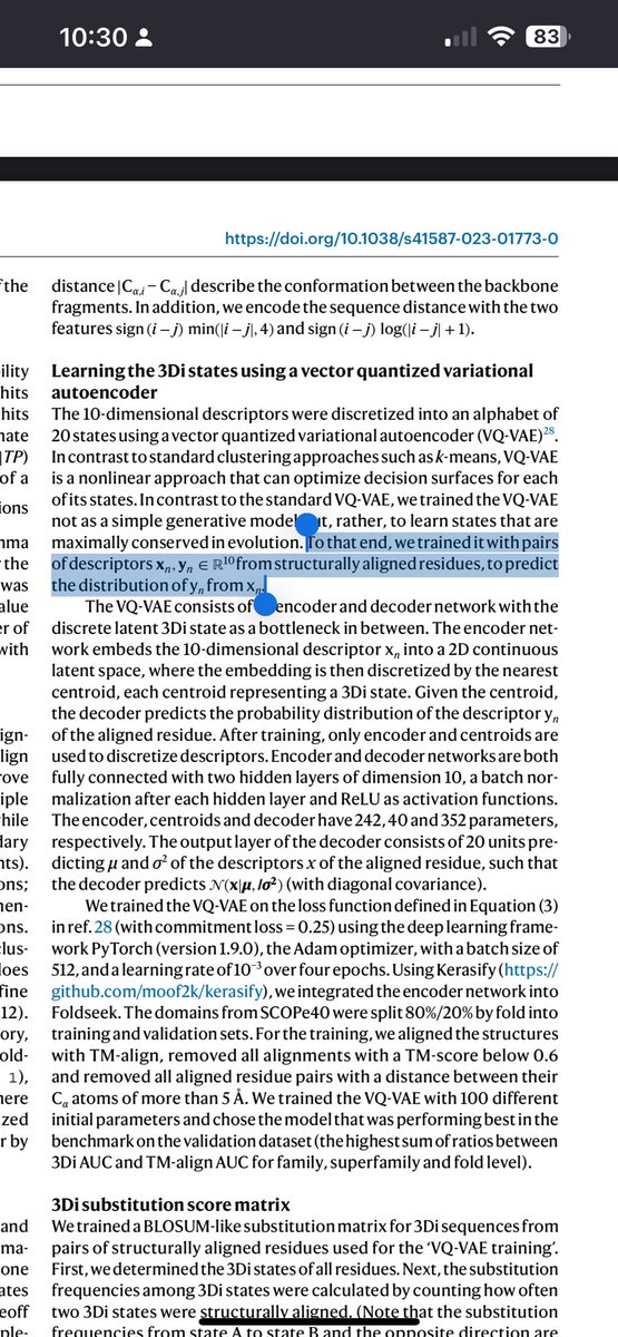 vircurator's tweet photo. @duguyuan @thesteinegger The  most questionable trick  in 3Di model.

During my experiments with 3Di training
I modified code and predicted  Xn from  Xn (identity mode) , VAE-VQ allow this hack.
I would say, on validation set  FP1 was  just  slightly smaller than  original. https://t.co/zF10tTMVbD