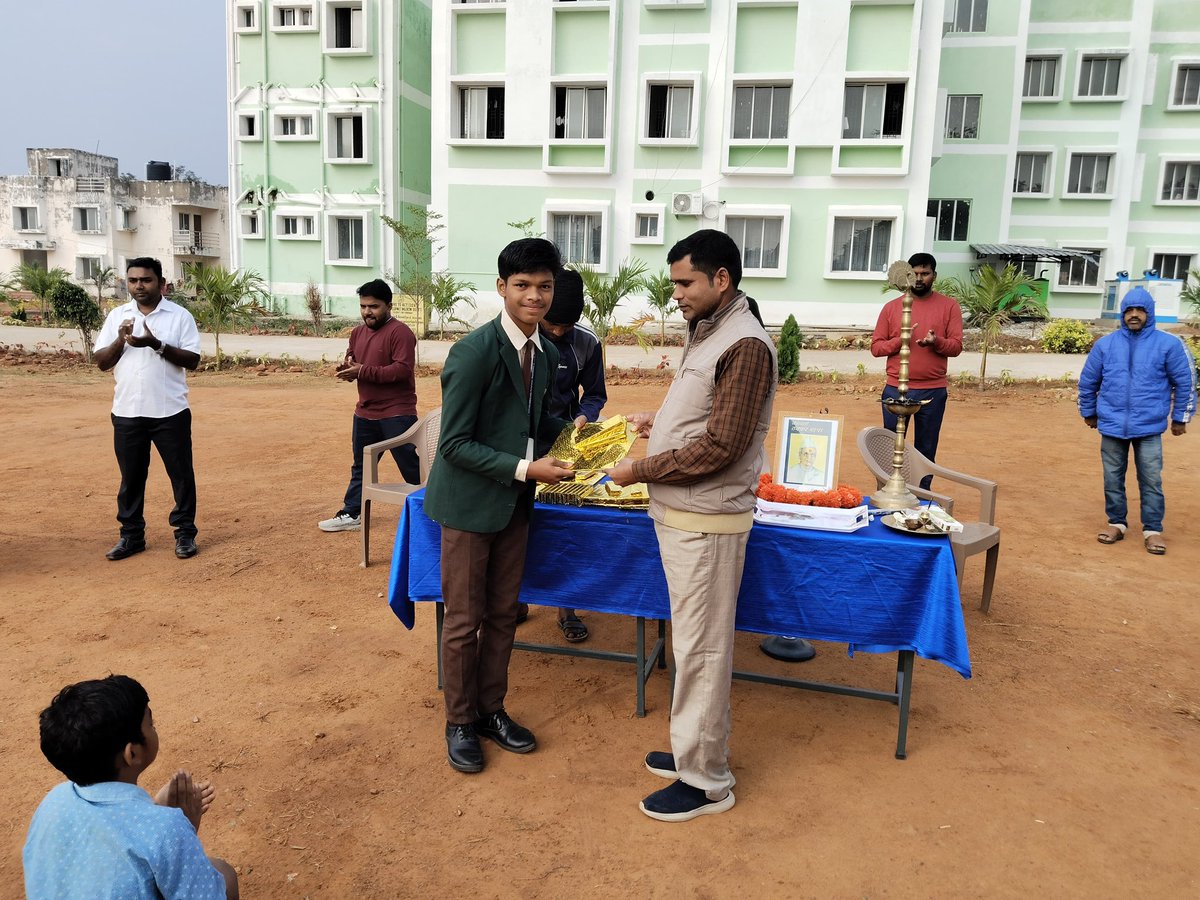 155th Birthday Anniversary celebration of widely recognized as Thakkar Bapa at EMRS BANGRIPOSI and Prizes Given for different competitions organised on the occasion of JANAJATIYA GOURAV DIVAS .  <a href="/rashtrapatibhvn/">President of India</a> <a href="/VPIndia/">Vice-President of India</a> <a href="/PMOIndia/">PMO India</a> @nests_emrs  <a href="/model_odisha/">Odisha Model Tribal Education Society (OMTES)</a> <a href="/TribalAffairsIn/">Ministry of Tribal Affairs, Govt. of India</a>