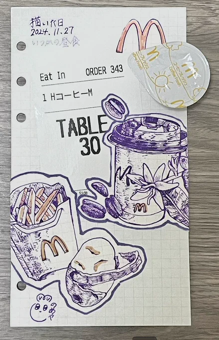 いつかの食事アナログ絵日記🍴 