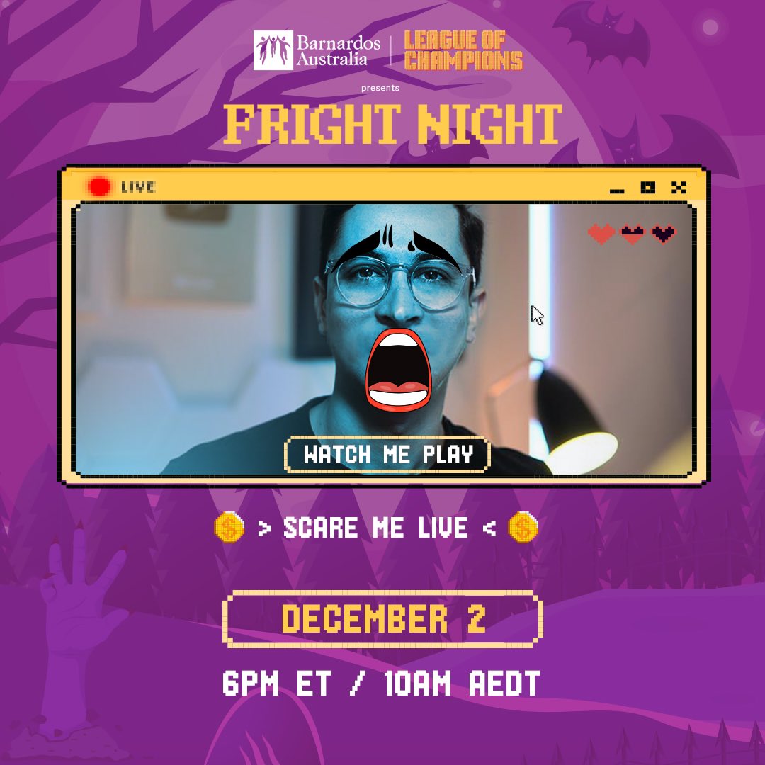 AerogaOfficial's tweet photo. 🚨CHARITY FUNDRAISER 2 🚨 DEC 2ND 6:00PM ET 🚨Can’t wait to do another charity stream on Tuesday for @Barnardos_LOC It’s Giving Tuesday. So please donate to give me a scare, and give joy to disadvantaged kids! #barnardosleagueofchampions #changingthegameforchildren #streamforgood https://t.co/ajkpU3M8X7