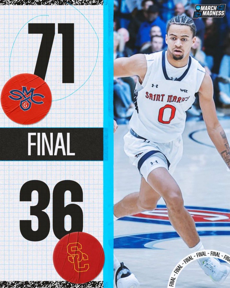 You read that right.

Saint Mary’s 71
Southern Cal 36

7-0