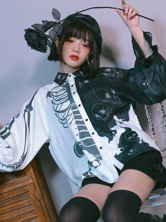 ☠️アシメスカルシャツ☠️ https://t.co/pdrK7j2TnI