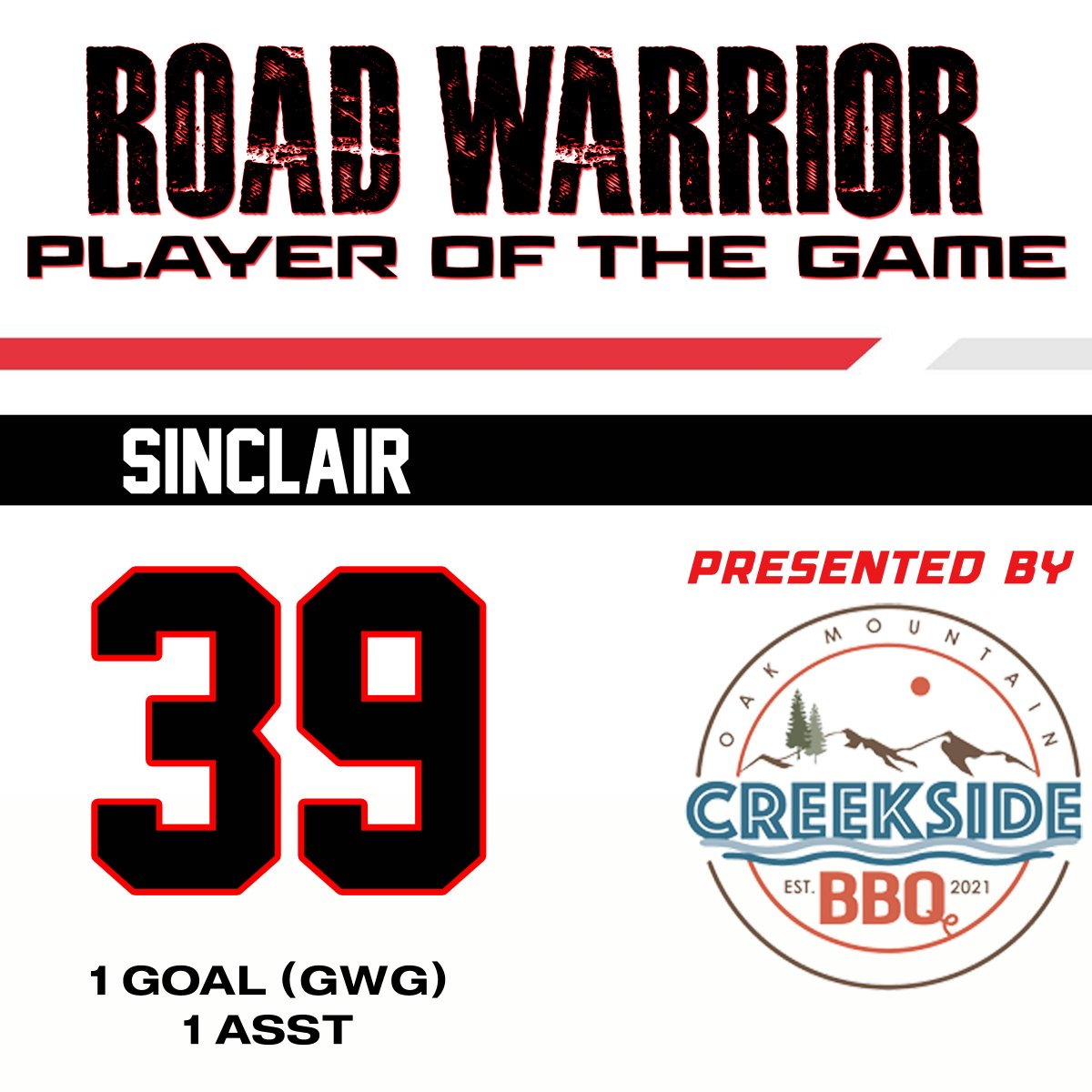 Tonight's <a href="/OMCreeksideBBQ/">Oak Mountain Creekside BBQ</a> Road Warrior is MacGregor Sinclair!