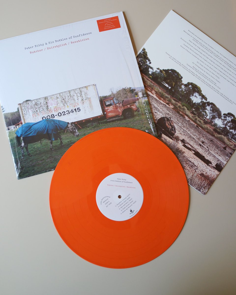 Spinning_Top's tweet image. Peter Bibby’s original 2014 recording of his debut album, Butcher/Hairstylist/Beautician, on beautiful, pristine, 180g vinyl 🤤😍
There are only 500 copies in this press, to commemorate the album's 10th anniversary, so grab your copy today! 💸
peterbibby.lnk.to/butcherhairsty…