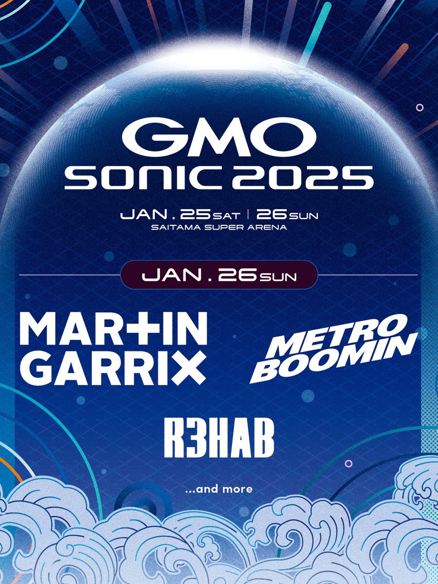 gmosonic's tweet photo. GMO SONIC 2025 第3弾アーティスト発表⚡

1月25日（土）
🎧Peggy Gou

1月26日（日）
🎧 R3HAB（@R3HAB）

GMO SONICがさらに熱く盛り上がる🔥

世界を揺るがすトップランナーの
パフォーマンスをお楽しみに🙌

購入はこちら
🎫https://t.co/iNZnjZj4jj

#GMOSONIC https://t.co/clFmRbfeoV