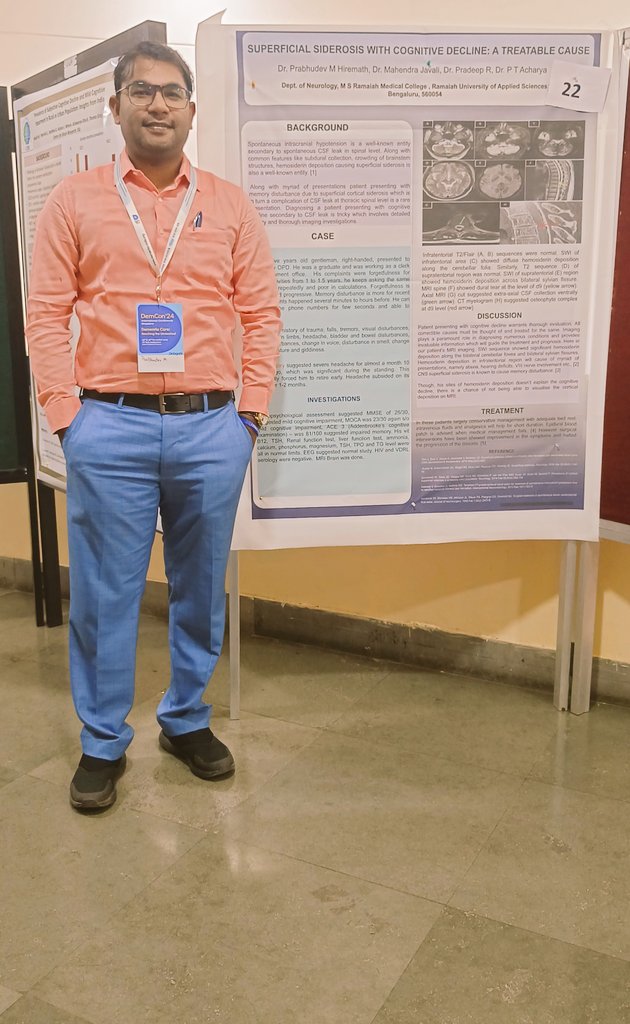 Neuroptimist23's tweet image. Happy to present my poster in #DemCon 2024.

Dementia care : Reaching the Unreached.

It's the need of the hour.

#Dementia International Conference at J N Tata Auditorium, IISC, #Bengaluru.

If you are here, let's meet.

#NeuroX, #MedX, #Medtwitter,
#Neurotwitter