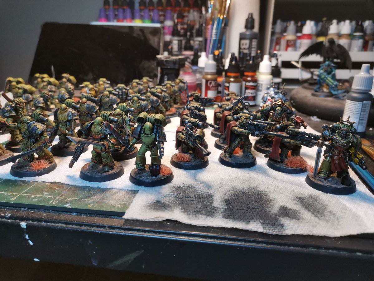 ComradeSkeletor's tweet photo. @TheBrushSmith Recently finished about 2000 points of salamanders for heresy https://t.co/vJiSjZfrd9