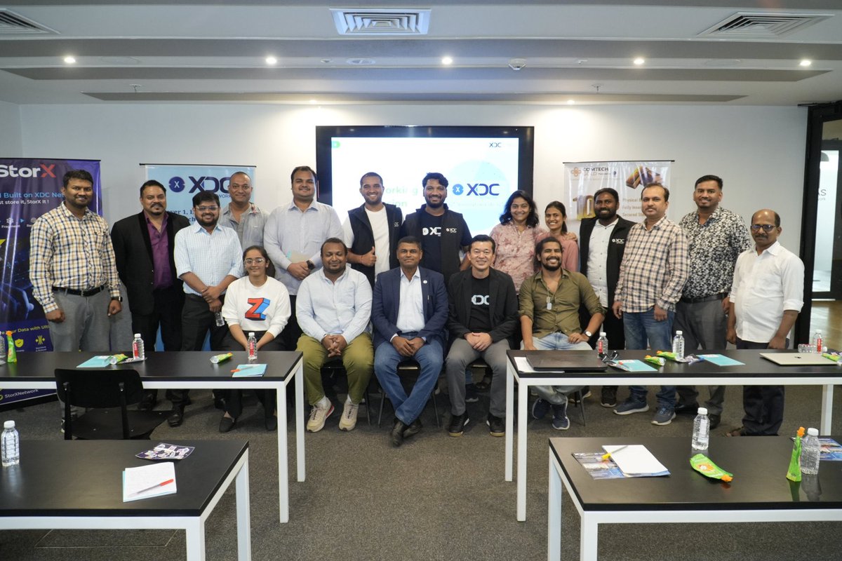omkarxinfin's tweet photo. The first-ever #XDCNetwork Event in Mumbai, #India, organized by XDC Innovation Initiative Lab, was a massive success!

We were honored to host special guests from the #XDC ecosystem who showcased their platforms:

- SBI XDC Network APAC: Mr. Tadashi Yoshida @tashiten_tad, #Japan #SBIVC 

- LawBlocks: Mr. Ashish Baphana, #UAE #LawBlocks #LBT 

- StorX: Mr. Prashant Acharya, #Mumbai #Storx #SRX 

The event concluded with an insightful networking session featuring #VCs and leaders from #supplychain, #trade #finance, and more.

A big thank you to @WeWorkIndia,  Mumbai for their incredible support!

#XDCNetwork #Blockchain #Innovation #WeAreXDC #BuildOnXDC #XDC