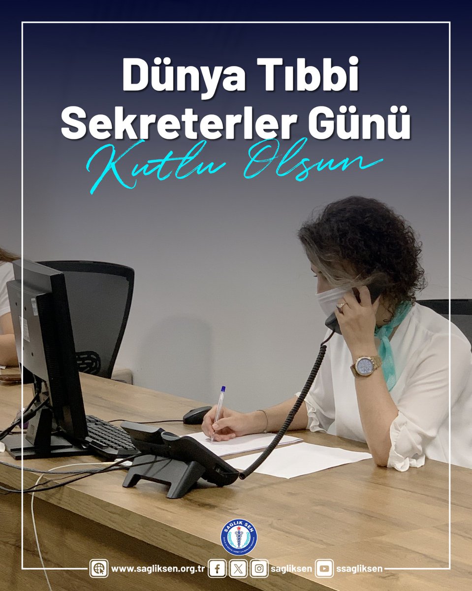 Sağlık hizmetleri zincirinin önemli bir parçası olan tıbbi sekreterlerimizin, Dünya Tıbbi Sekreterler Günü kutlu olsun.

#TıbbiSekreterlerGünü
