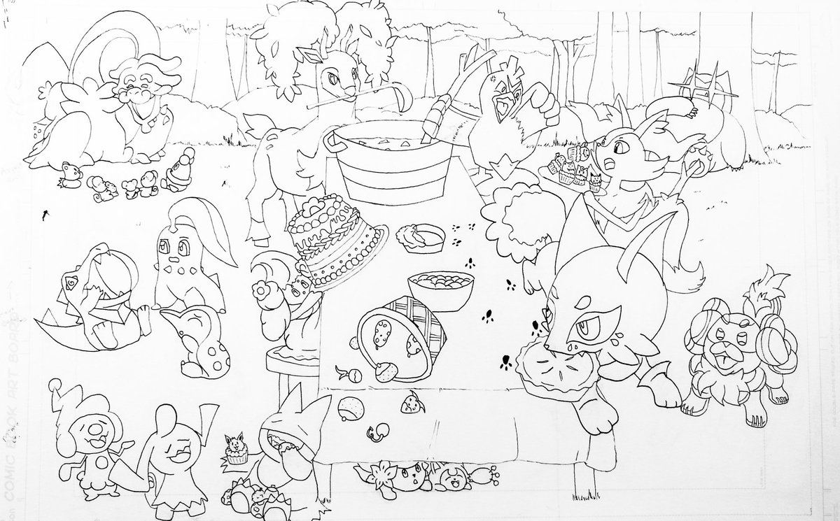 Celebrating Thanksgiving and Autumn with a family of Pokemon from every region!
Happy Thanksgiving Everyone! Color version coming soon!
#Pokemon #Thanksgiving #art