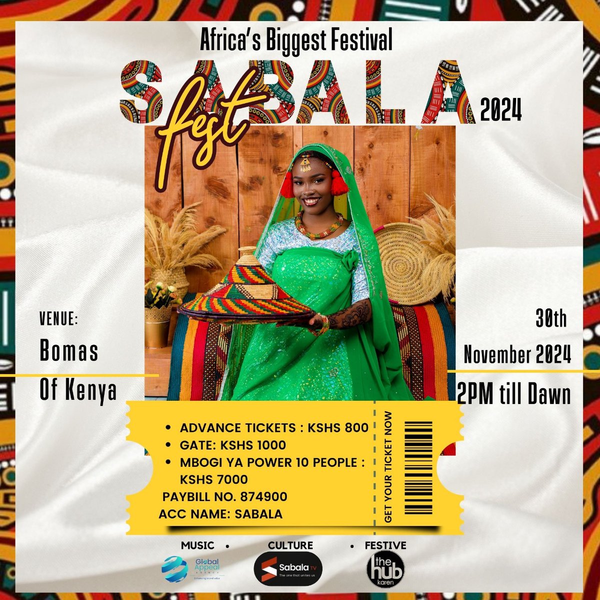 Bomasofkenya's tweet photo. HAPPENING AGAIN AT BOMAS OF KENYA!
SABALA FEST 2024 is here – Africa’s BIGGEST Cultural Festival!
Don’t miss this incredible celebration of diversity, unity, and tradition. Come and discover why Bomas of Kenya is the heartbeat of Kenyan culture!
#SabalaFest2024 | #BomasOfKenya https://t.co/DNPWacJyzw
