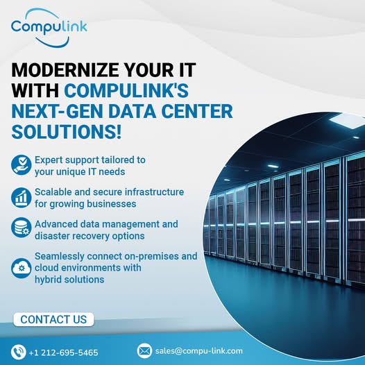 CompulinkTech's tweet image. Transform your business with next-gen data center solutions! Enhance performance, scalability, and security while reducing costs.
Learn More:- compu-link.com/data-center-so…
#GratitudeSeason #ITSolutions #NetworkDeployment #TechSupport #BusinessEfficiency #ITImplementation