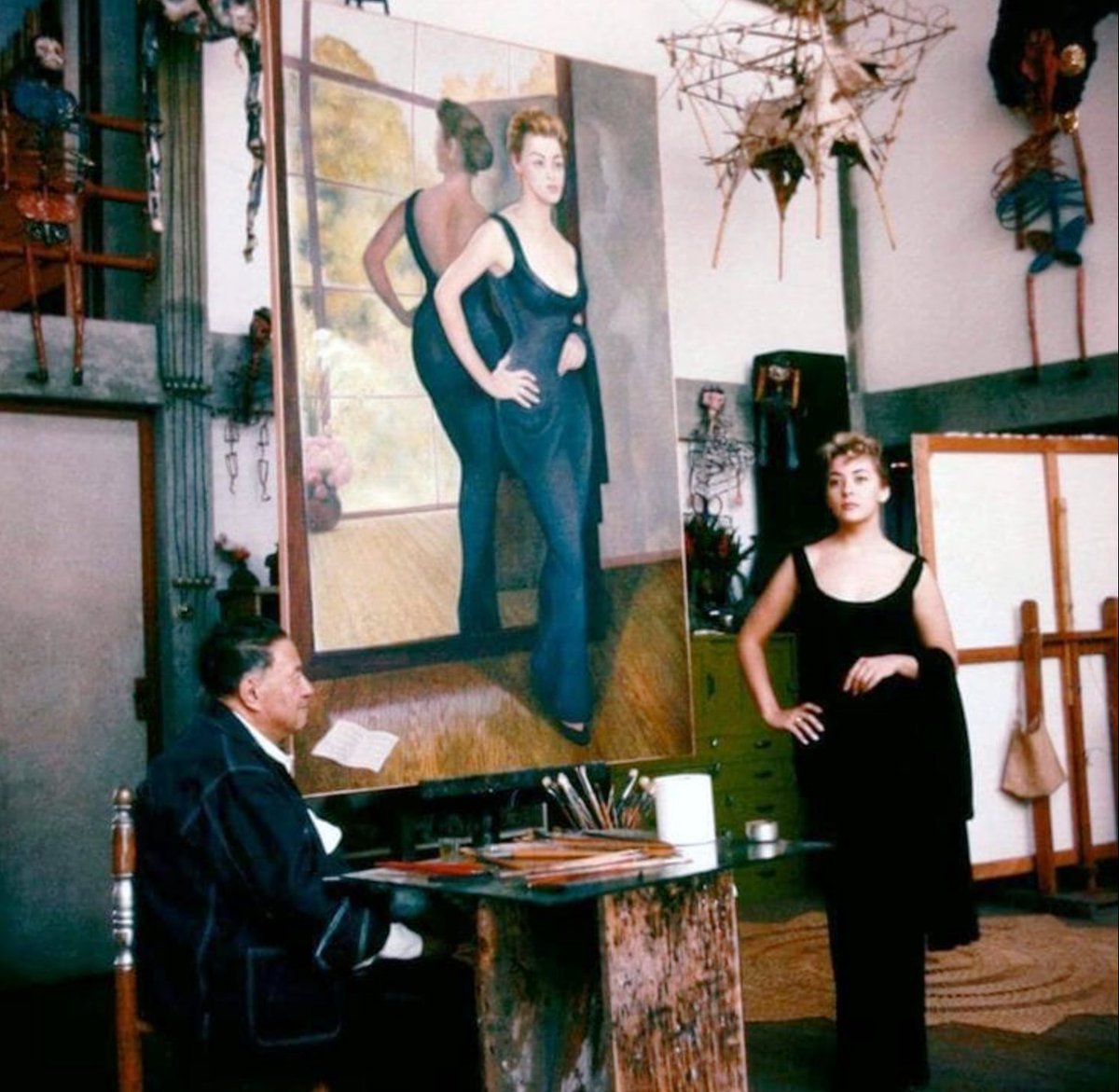 📸#SilviaPinal y Diego Rivera (1956)