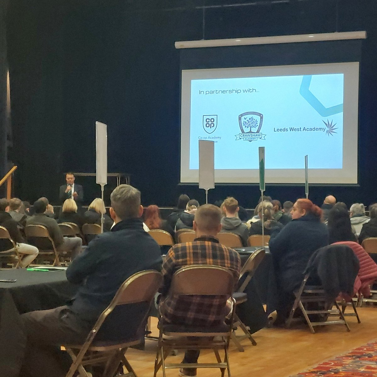 CrawshawAcademy's tweet photo. PUDSEY SIXTH FORM COLLEGE
Great Open Event tonight in the Civic Hall. Very busy with a constant flow of young people planning their next steps.
Can you spot the Crawshaw stall? Next event January
#getapplying
#nextsteps https://t.co/V32oZTHKon