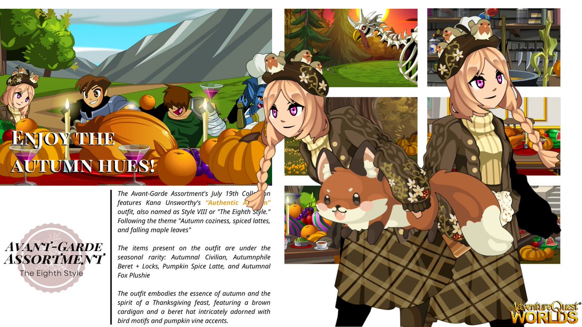 Avant-Garde Assortment July 19th Collection: Authentic  Autumn!
#AQW
#AQWorlds