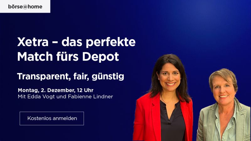 Am Montag machen wir börse@home in eigener Sache: Wie Preise im Xetra-Handel entstehen, was bei der Orderaufgabe passiert, welche Kosten tatsächlich anfallen, oder auch nicht, wie Limits und Zeiten Rendite steigern. Mit viel Praxis und Platz für Fragen. boerse-frankfut.de/webinare.