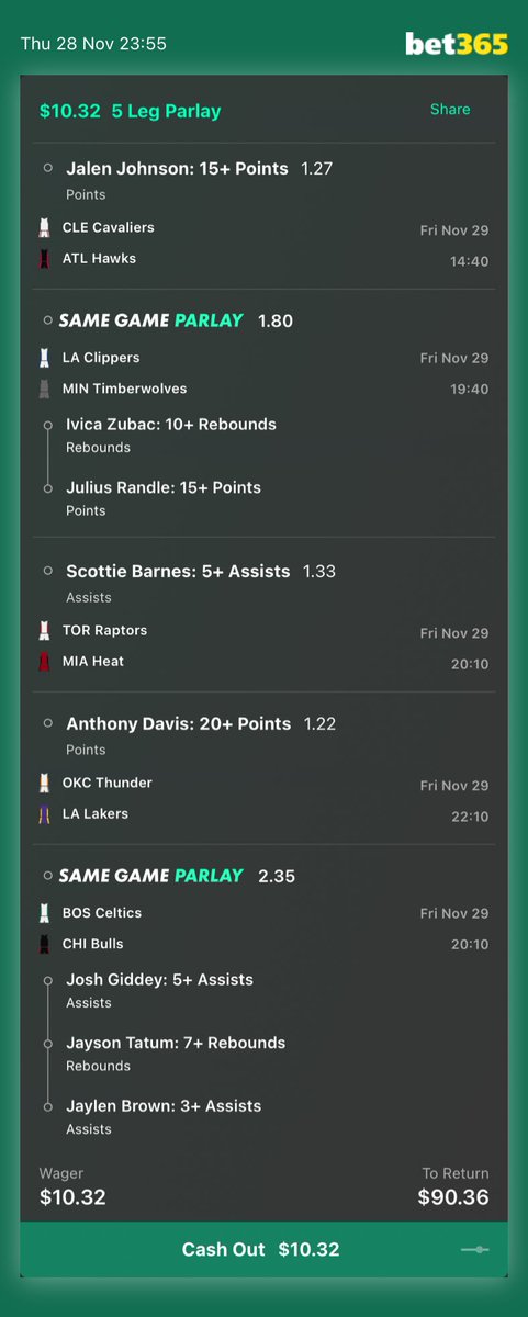 DaddouLocks's tweet photo. NBA Friday parlay 🏀🧪 https://t.co/7tkREspGzN