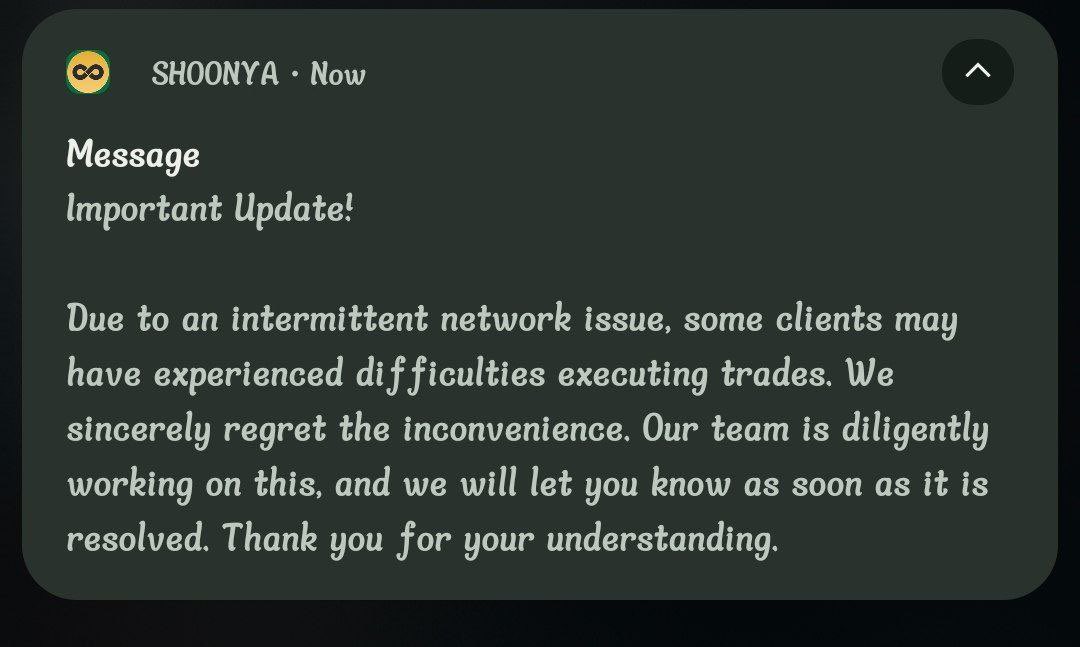 SkandaAlgo's tweet photo. @ShoonyaApp , no one is able to log in due to connection issue. But saying some clients facing. Very bad from your end and acknowledging the issue nearly after 1 hr https://t.co/ylN7yZjRqf