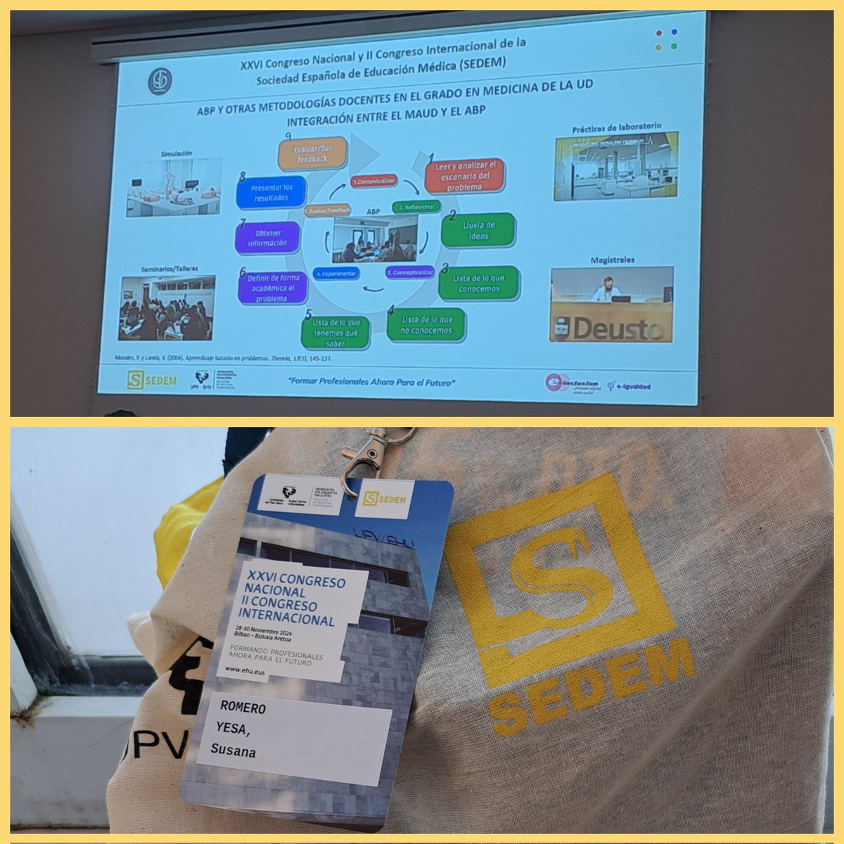 Ayer en la <a href="/upvehu/">UPV/EHU</a>,  compartiendo lo que hacemos en la Unidad de Educación Médica de <a href="/deusto/">Universidad Deusto - Deustuko Unibertsitatea</a>, en el congreso #sedem2024. <a href="/deustoInnova/">Deusto Innovación Docente</a>. Comunicaciones muy diversas e interesantes. Vamos a por el segundo día...