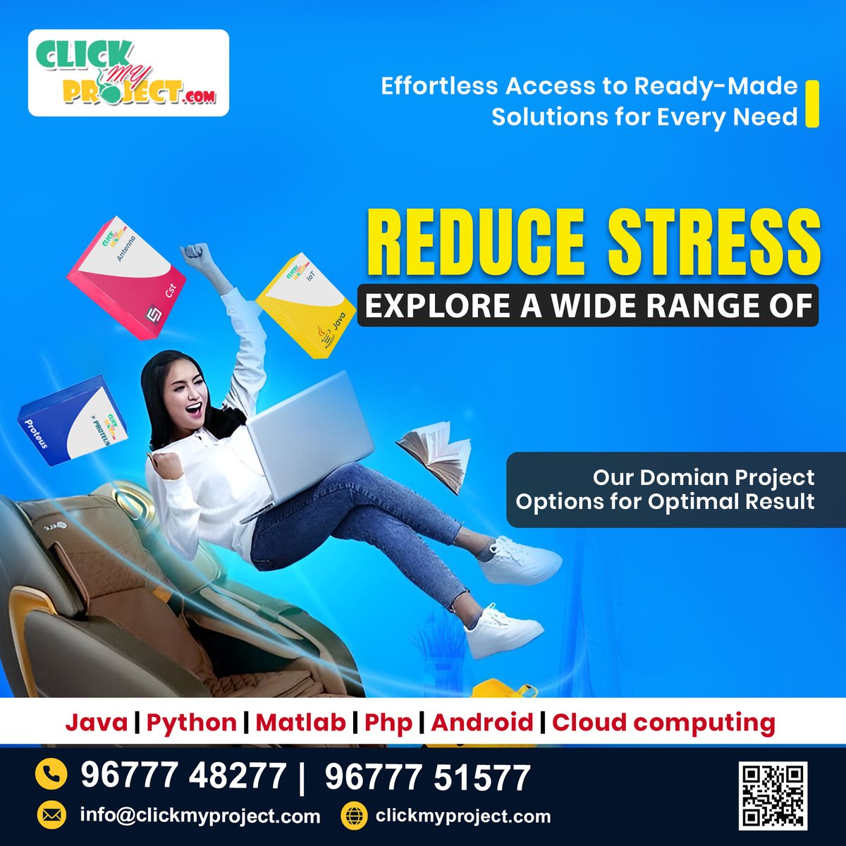 ClickMyProject's tweet image. ๐ Ready-Made Domain Projects for Your Success! at ClickMyProject! ๐
๐ฒPing us: rfr.bz/fm8r7o0
#ClickMyProject #ReadyMadeProjects #Java #Python #MATLAB #PHP #CloudComputing #AndroidDevelopment #StudentProjects #StressFreeCoding #BulkProjects #ProjectMadeEasy