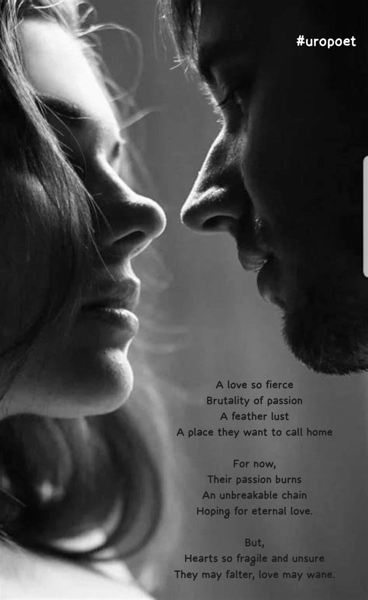 #vss365 #home #uropoet

A love so fierce
Brutality of passion
A feather lust
A place they want to call home

For now, 
Their passion burns
An unbreakable chain
Hoping for eternal love.

But,
Hearts so fragile and unsure
They may falter, love may wane.