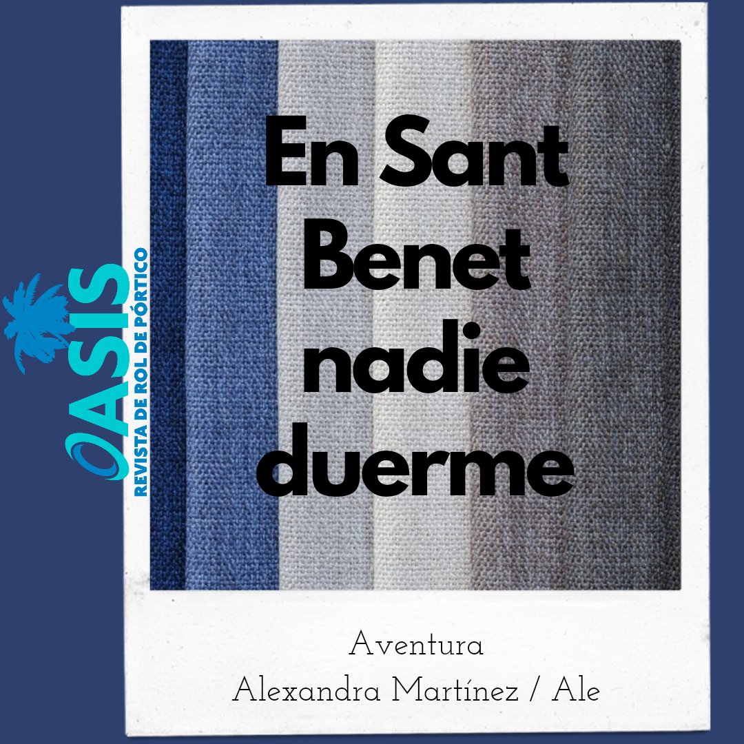 <a href="/CaryannaReuven/">Caryanna Reuven @CaryannaReuven@paquita.mast🖤🤍💜</a> <a href="/AbieBrr/">Abie Tiene Pastel 🐷💝</a> <a href="/rolmancia/">Rolmancia</a> <a href="/KimeraAso/">Asociación Kimera</a> 📌 La clase de anatomía del Sr. Torres (aventura para Tales of the Loop) de <a href="/v_bantula/">vanthulla</a>

📌 No nos queda paraíso, ninio, solo infierno de Iñaki Iglesias 

📌 En Sant Bennet nadie duerme (aventura para Vaesen)  de Alexandra Martínez