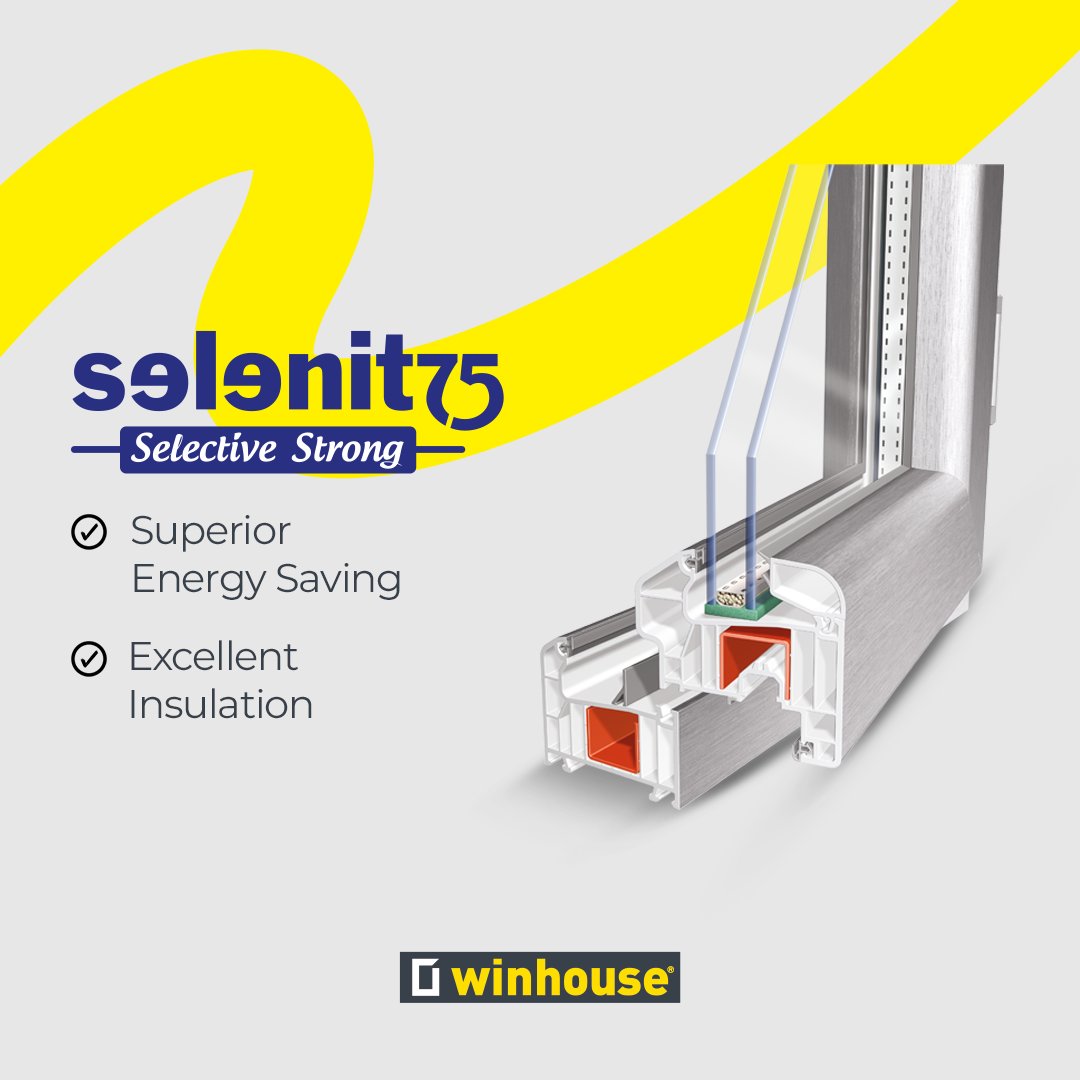 winhousetr's tweet image. Selenit Selective Strong provides excellent thermal insulation with its 75 mm wide profile design, A-class additional thickness and 3-gasket system, while taking care of your family by providing high energy savings. 

#Winhouse #Selenit75 #pvcwindow