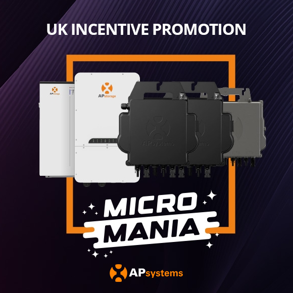 UK Installers, MicroMania is here! 🌞

Earn incredible rewards with APsystems! For every purchase of eligible products, you accumulate points—redeemable for Amazon.co.uk gift cards worth up to £6,500.

To know more details, visit 👉 emea.apsystems.com/micromania-uk