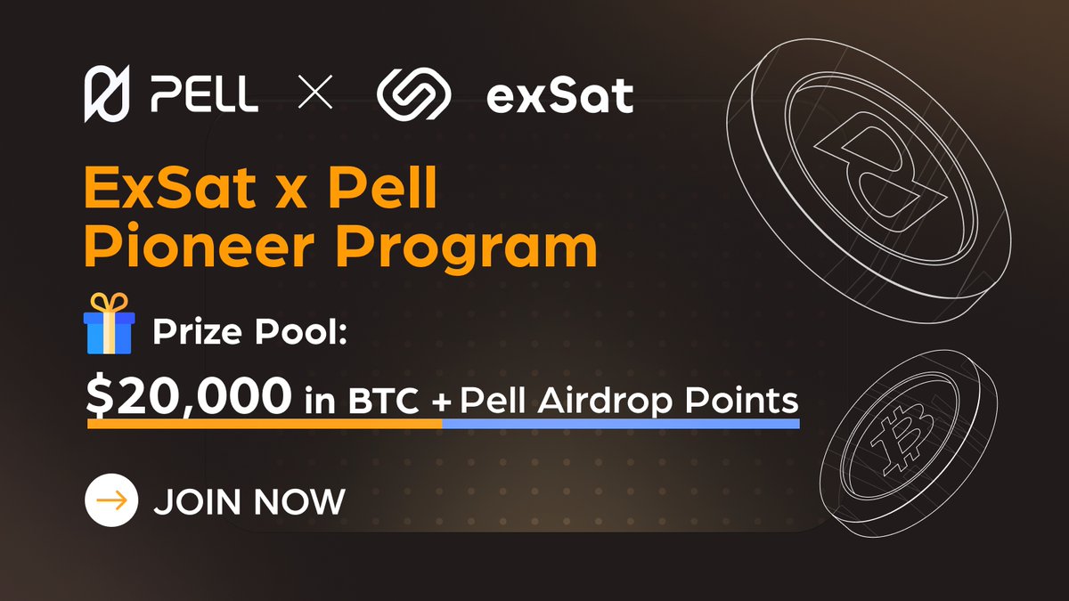 🚀 ExSat Network x Pell Pioneer Program
Win Big by Completing Galxe Tasks:
💰 Share $20,000 BTC Prize Pool
🎯 Unlock Pell Airdrop Points

Simple Steps to Earn:
• ExSat XBTC Staking Tasks
• Pell Testnet Restaking Task
• Referral Rewards
⭐️ Earn 100+ Points in this campaign= BTC