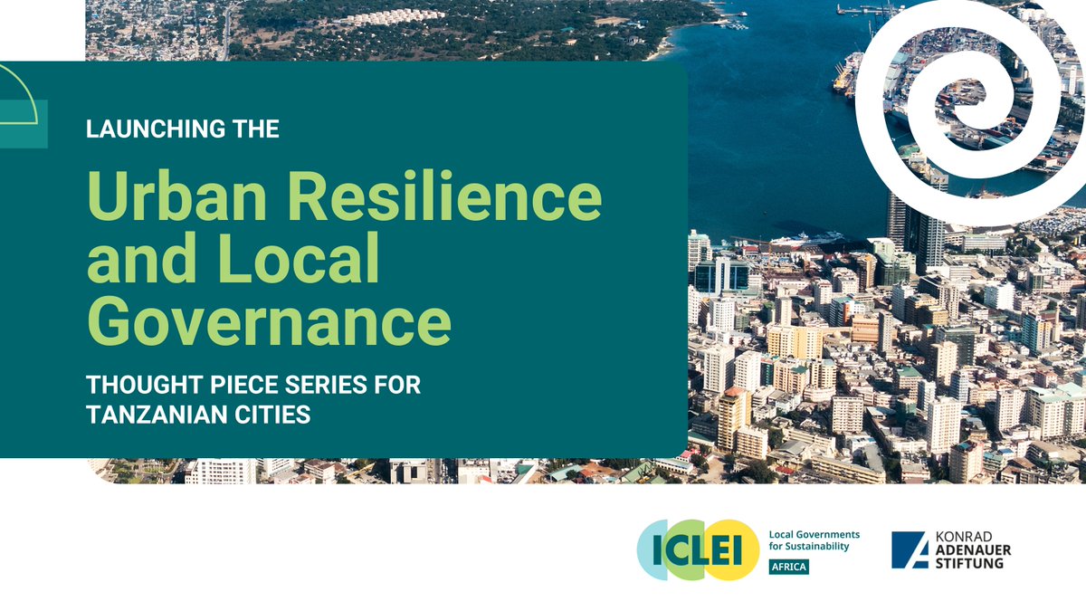 ICLEI Africa (@icleiafrica) on Twitter photo ICLEI-Africa collaborated with <a href="/KasTanzania/">Konrad-Adenauer-Stiftung | Tanzania Office</a> to publish a series of thought pieces on #urbanresilience and local #governance in Tanzania 🚀✨
Visionary governance is key for African cities like Dar es Salaam 🌆
🔗 To access the thought pieces, head to: africa.iclei.org/urban-resilien… ICLEI-Africa collaborated with <a href="/KasTanzania/">Konrad-Adenauer-Stiftung | Tanzania Office</a> to publish a series of thought pieces on #urbanresilience and local #governance in Tanzania 🚀✨
Visionary governance is key for African cities like Dar es Salaam 🌆
🔗 To access the thought pieces, head to: africa.iclei.org/urban-resilien…