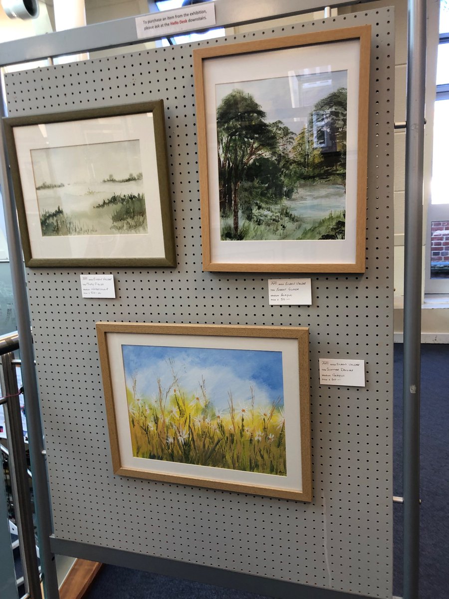 Exchange Gallery Exhibition, Saffron Walden Library. Affordable art by local artists. Open until 7pm tonight, well worth a visit.