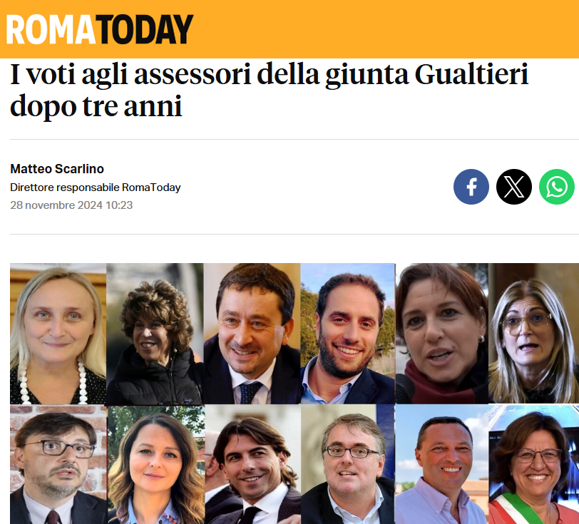 I voti agli assessori della giunta Gualtieri dopo tre anni
i migliori e i peggiori  ---> romatoday.it/~go/i/12542495…