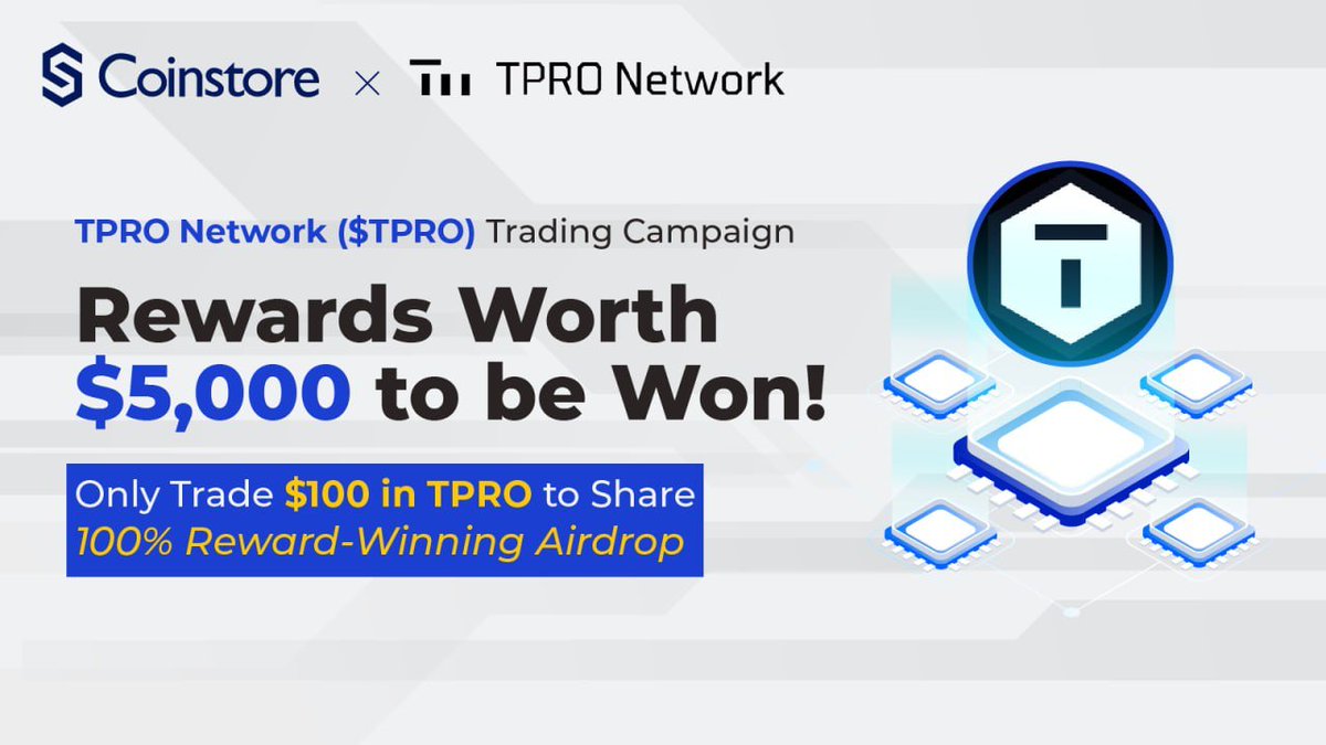 CoinstoreExc's tweet photo. ❤️‍🔥 LIVE NOW: TPRO (@tpro_network) Trading Campaign!  ❤️‍🔥

Trade $5️⃣0️⃣0️⃣in TPRO to Share Prize Pool Worth $5️⃣0️⃣0️⃣0️⃣‼️

🗓 Nov 29th, 18:00 - Dec 6th, 18:00 (UTC+8)

💸 — Register Here: https://t.co/IHO3BRnchx
💸 — 【TPRO/USDT】: https://t.co/QaxKDlHDFk
💵 — More Information: https://t.co/blbKHpdCQZ

📈 Trade TPRO & Grow Your Portfolio❗️

#TPRO #Campaign #Trading #Coinstore