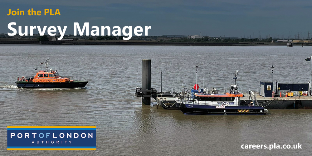 LondonPortAuth's tweet photo. We're recruiting: Our Hydrographic department is seeking a Survey Manager to oversee the processing, development, organisation, and analysis of the department's survey data.
Learn more ➡️ https://t.co/cLQzfo5T87
#Hydrography #RiverThames #WeKnowTheThames #PortOfLondon https://t.co/lRRoX3QHL0