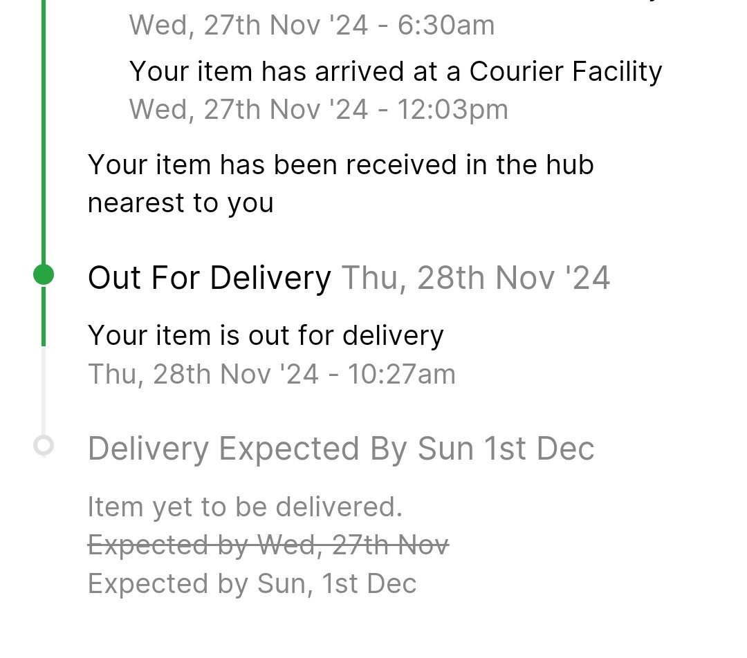 ParthPard's tweet photo. @flipkartsupport Where is my order Flipkart?

It was supposed to be delivered a day before yesterday. It said "out for delivery" yesterday. But still haven't received it. https://t.co/QeVtjlCozu