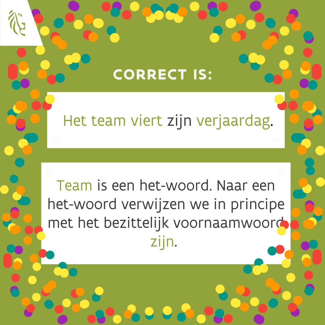 Ach, als er maar taart en gezelligheid is! 

We vieren #25JaarTeamTaaladvies: vlaanderen.be/team-taaladvie…. #taaltips #taal #taaladvies