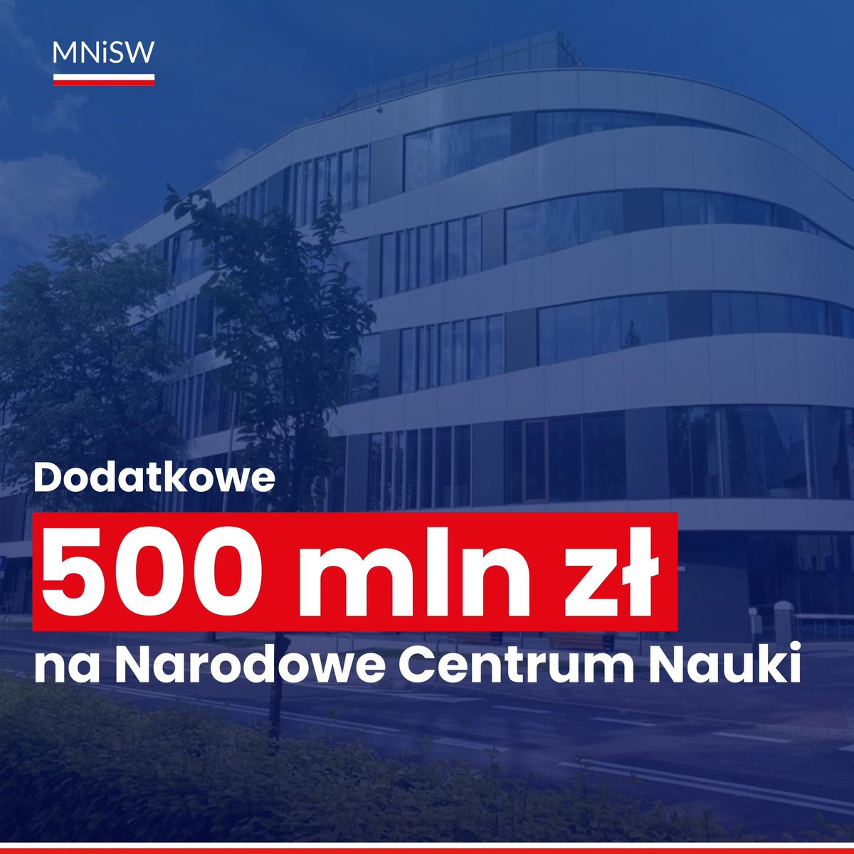 🔴📣 Dodatkowe 5️⃣0️⃣0️⃣ mln zł na <a href="/NCN_PL/">Narodowe Centrum Nauki</a>! 

👉 Środki zostaną przekazane w formie obligacji ze szczególnym przekazaniem na stypendia.